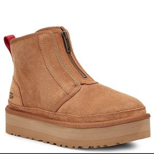 BRAND NEW UGG® Neumel Platform Zip Suede Booties